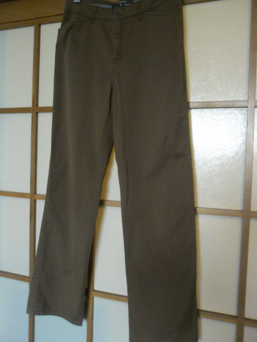 Light Brown Cotton Denver Hayes Classic Pants. Size 6.